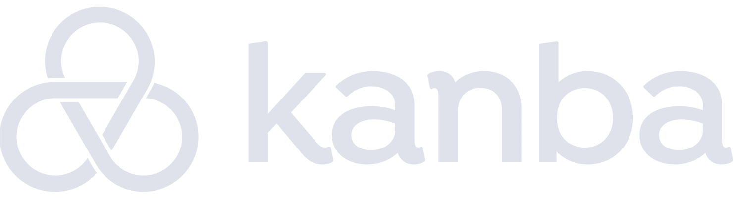 טקסט "קנבה" בצבע אפור בהיר עם סמל מסוגנן ומסולסל משמאל על רקע לבן.